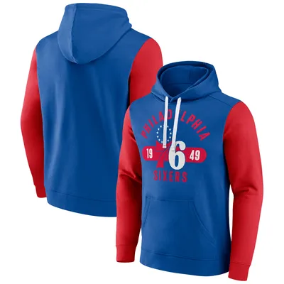 Philadelphia 76ers Fanatics Branded Big & Tall Bold Attack Pullover Hoodie - Royal/Red