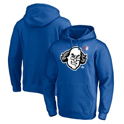 Philadelphia 76ers Fanatics Branded Post Up Hometown Collection Fitted Pullover Hoodie - Royal