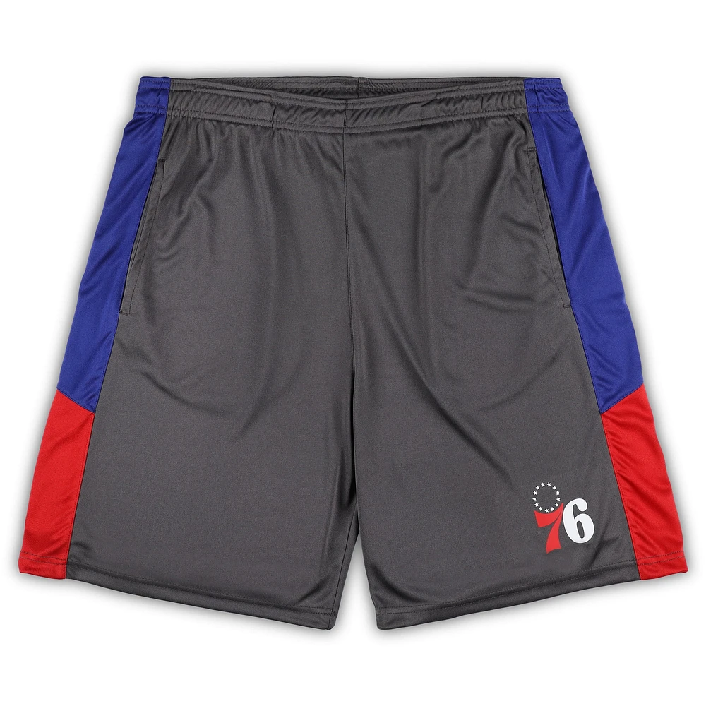 Men's Fanatics Gray Philadelphia 76ers Big & Tall Shorts