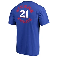 Fanatics pour hommes Joel Embiid Royal Philadelphia 76ers Round About Name & Number T-shirt