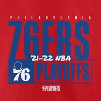 Men's Fanatics Red Philadelphia 76ers 2022 NBA Playoffs Dunk T-Shirt