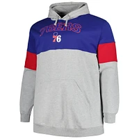 Men's Fanatics Royal/Red Philadelphia 76ers Big & Tall Pullover Hoodie