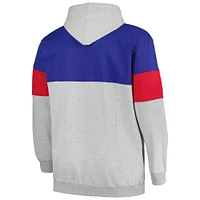 Men's Fanatics Royal/Red Philadelphia 76ers Big & Tall Pullover Hoodie