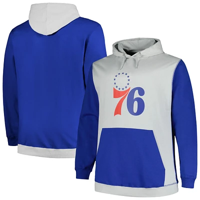 Men's Fanatics  Royal/Silver Philadelphia 76ers Big & Tall Primary Arctic Pullover Hoodie