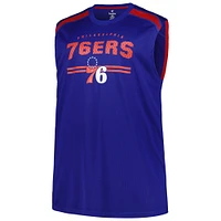 Débardeur musculaire Fanatics Royal Philadelphia 76ers Big & Tall pour hommes