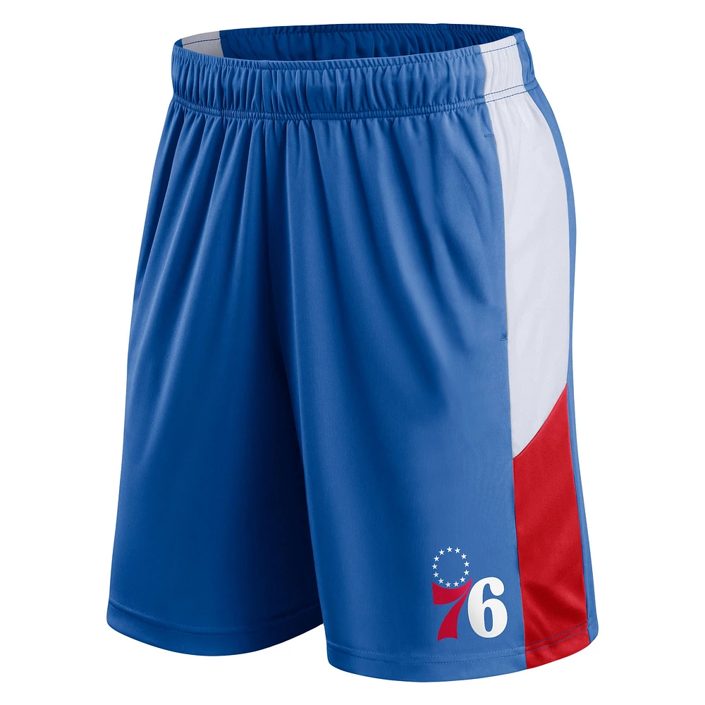 Men's Fanatics Royal Philadelphia 76ers Big & Tall Champion Rush Practice Shorts