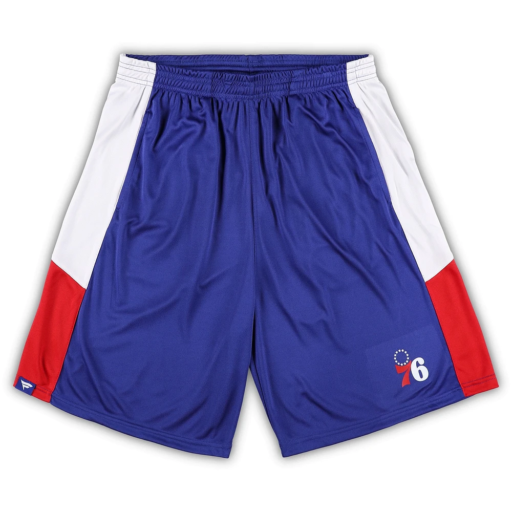 Short d'entraînement Fanatics Royal Philadelphia 76ers Champion Rush pour hommes, grands et