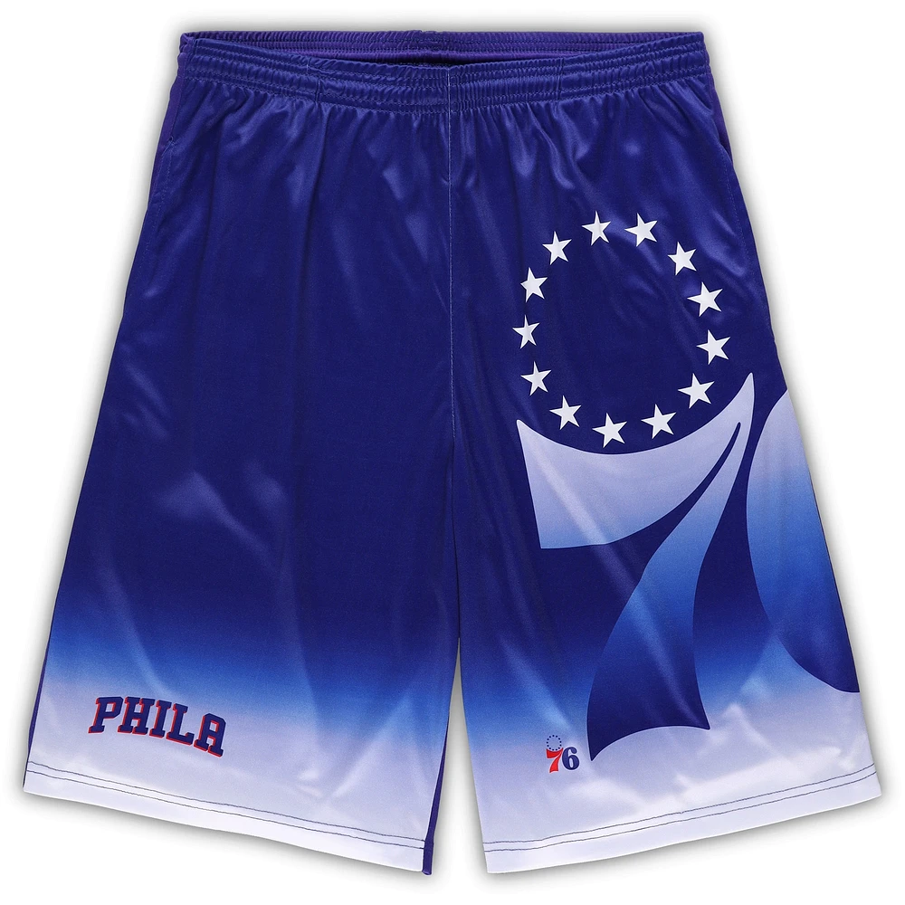 Short graphique Fanatics Royal Philadelphia 76ers pour hommes, grandes et