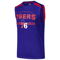 Débardeur musculaire Fanatics Royal Philadelphia 76ers Birdseye pour hommes