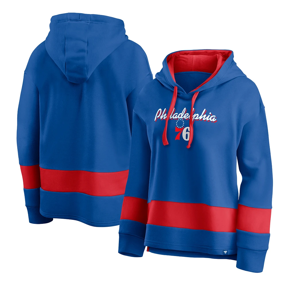 Fanatics pour hommes Royal Philadelphia 76ers Block Party Major Play - Chandail à capuchon