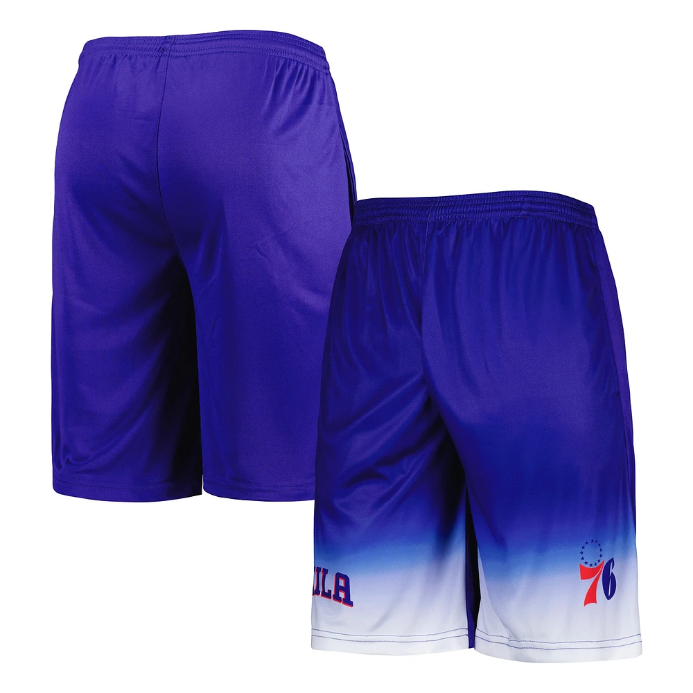 Short Fanatics Royal Philadelphia 76ers Fadeaway pour hommes