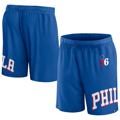 Men's Fanatics Royal Philadelphia 76ers Free Throw Mesh Shorts