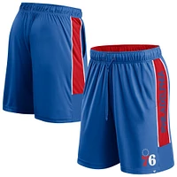 Short de défenseur Fanatics Royal Philadelphia 76ers Game Winner pour hommes