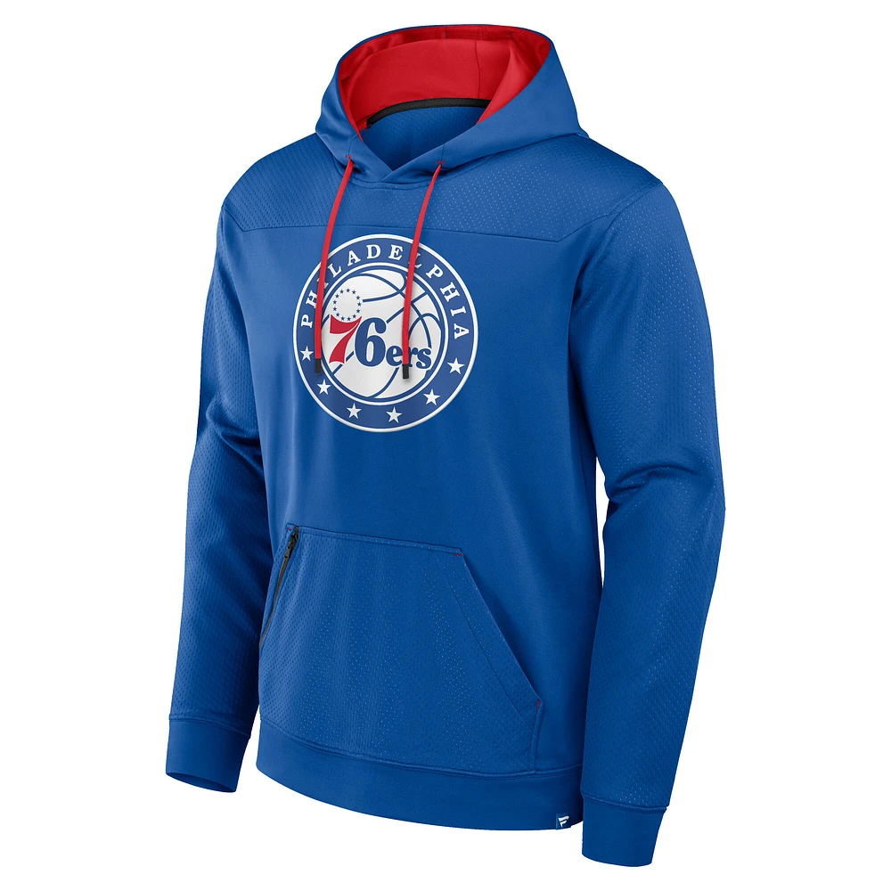 Men's Fanatics  Royal Philadelphia 76ers Reserve Defender Pullover Hoodie