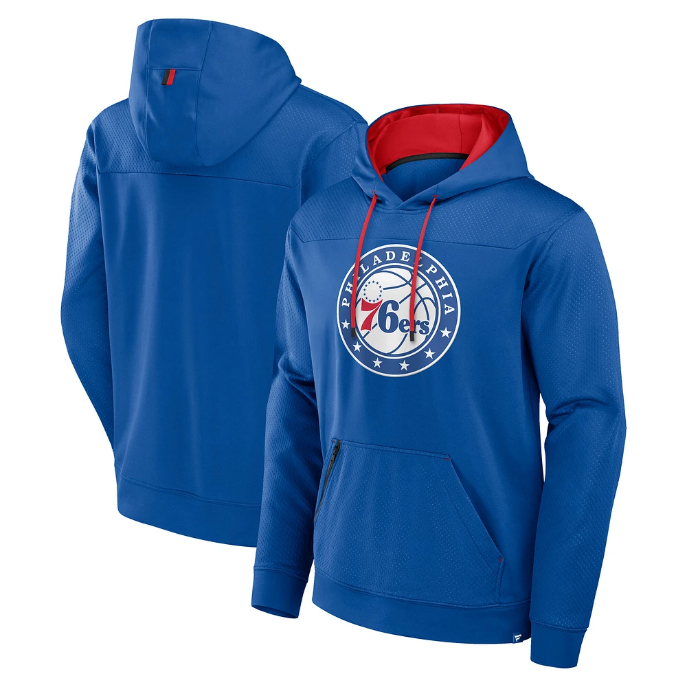 Sweat à capuche pour homme Fanatics Royal Philadelphia 76ers Reserve Defender