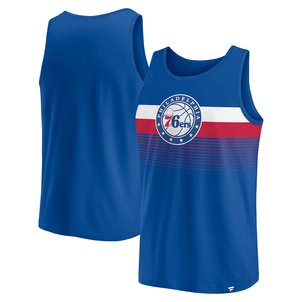 Men's Fanatics Royal Philadelphia 76ers Wild Game Tank Top