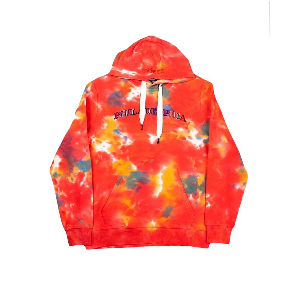 Men's FISLL Philadelphia 76ers Tie-Dye Pullover Hoodie