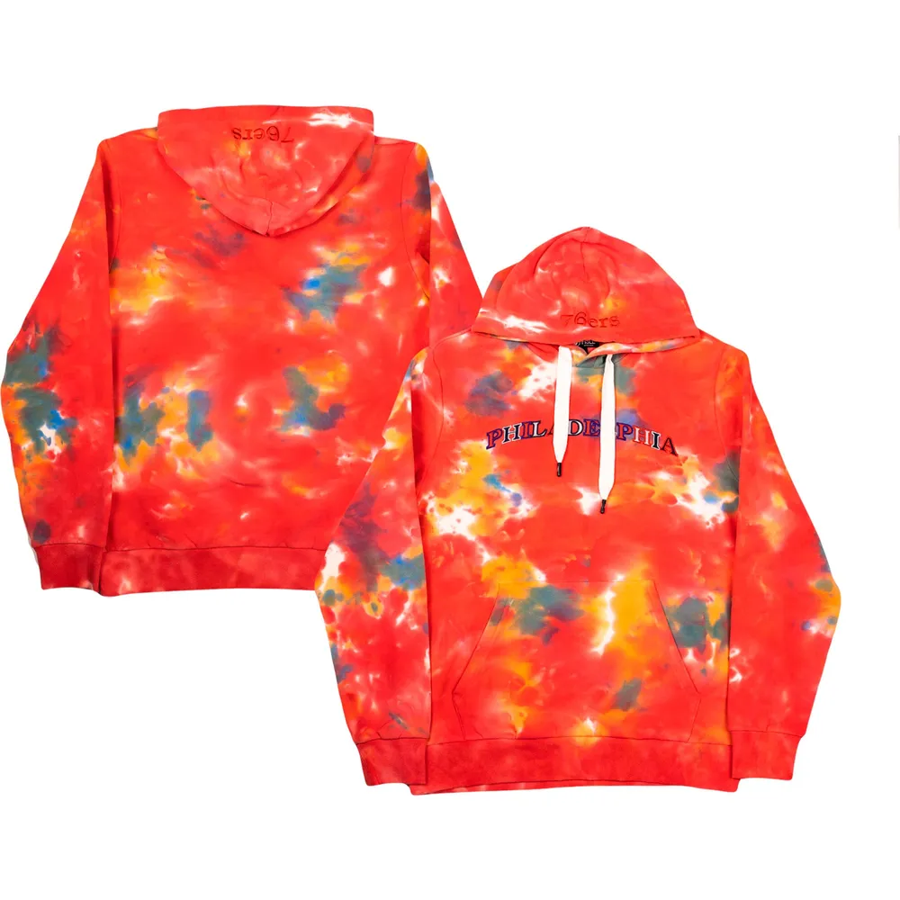 Men's FISLL Philadelphia 76ers Tie-Dye Pullover Hoodie