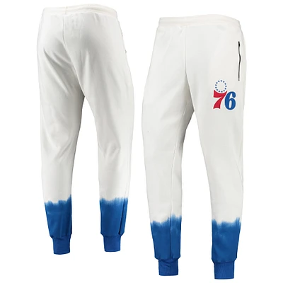 Pantalon de jogging FISSL Oatmeal Philadelphia 76ers Double Dribble Tie-Dye Fleece pour homme