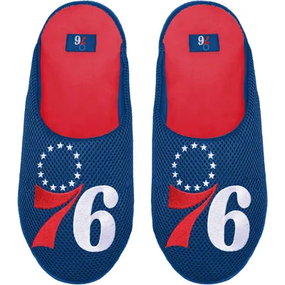 Philadelphia 76ers FOCO Big Logo Colorblock Mesh Slippers