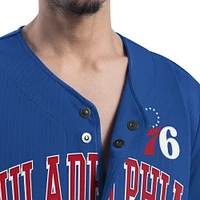 Maillot de baseball tendance adaptatif G-III Sports by Carl Banks Royal Philadelphia 76ers pour homme