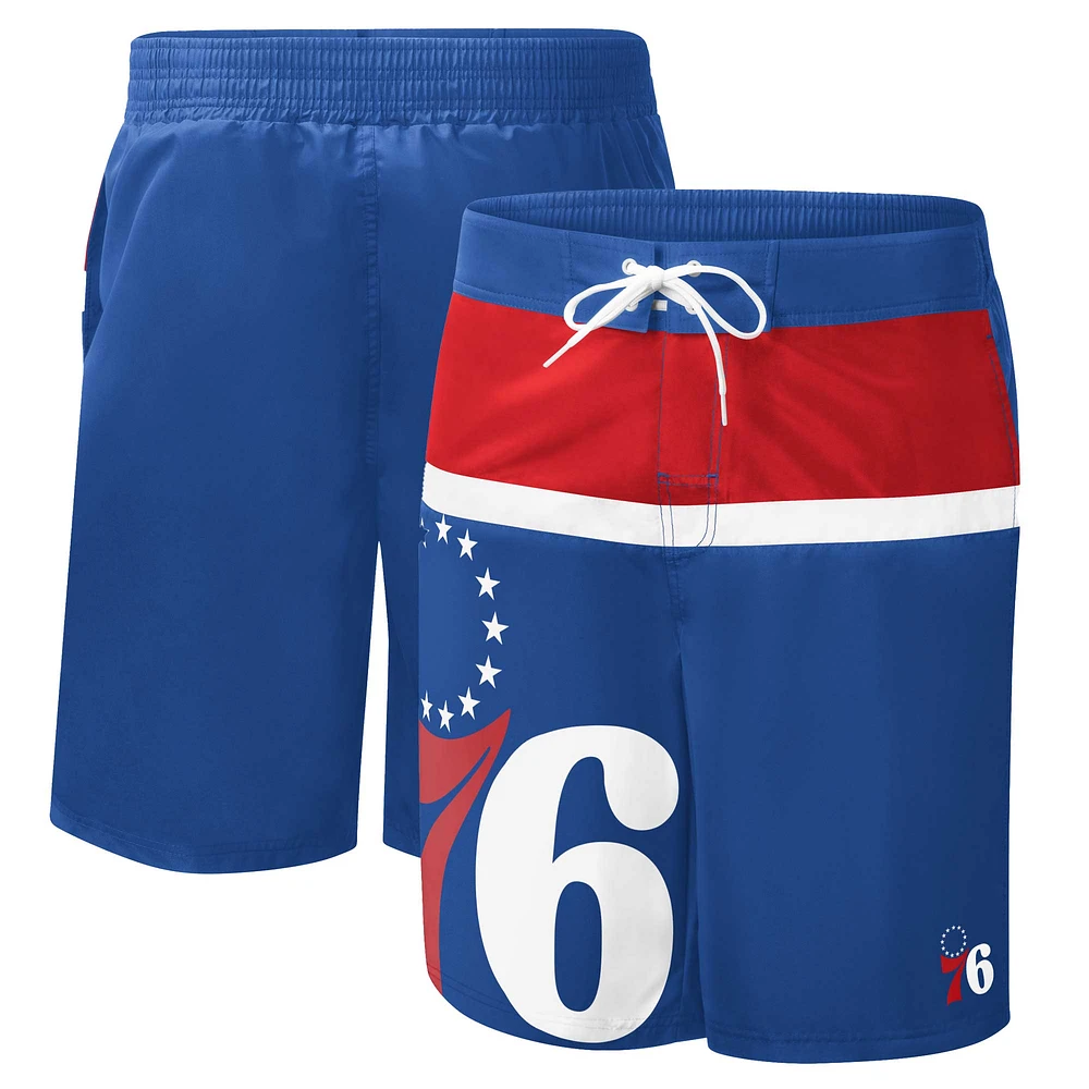 Maillot de bain G-III Sports by Carl Banks Royal Philadelphia 76ers Sea Wind pour homme