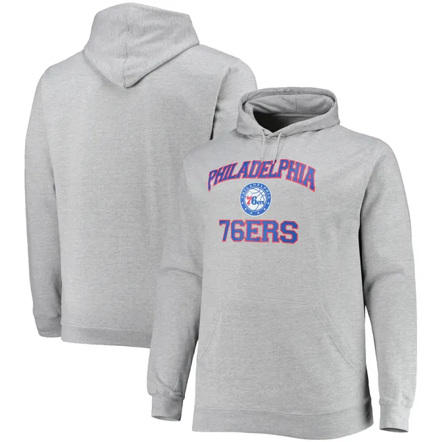 Nike Men's Philadelphia 76ers Grey Dri-Fit Spotlight Pullover Hoodie, Large, Gray