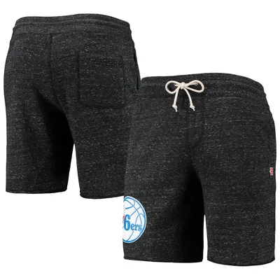 Short en molleton tri-mélange avec logo principal Philadelphia 76ers Homage Charcoal pour homme