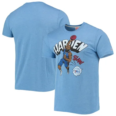 James Harden Philadelphia 76ers Homage Caricature Tri-Blend T-Shirt - Royal