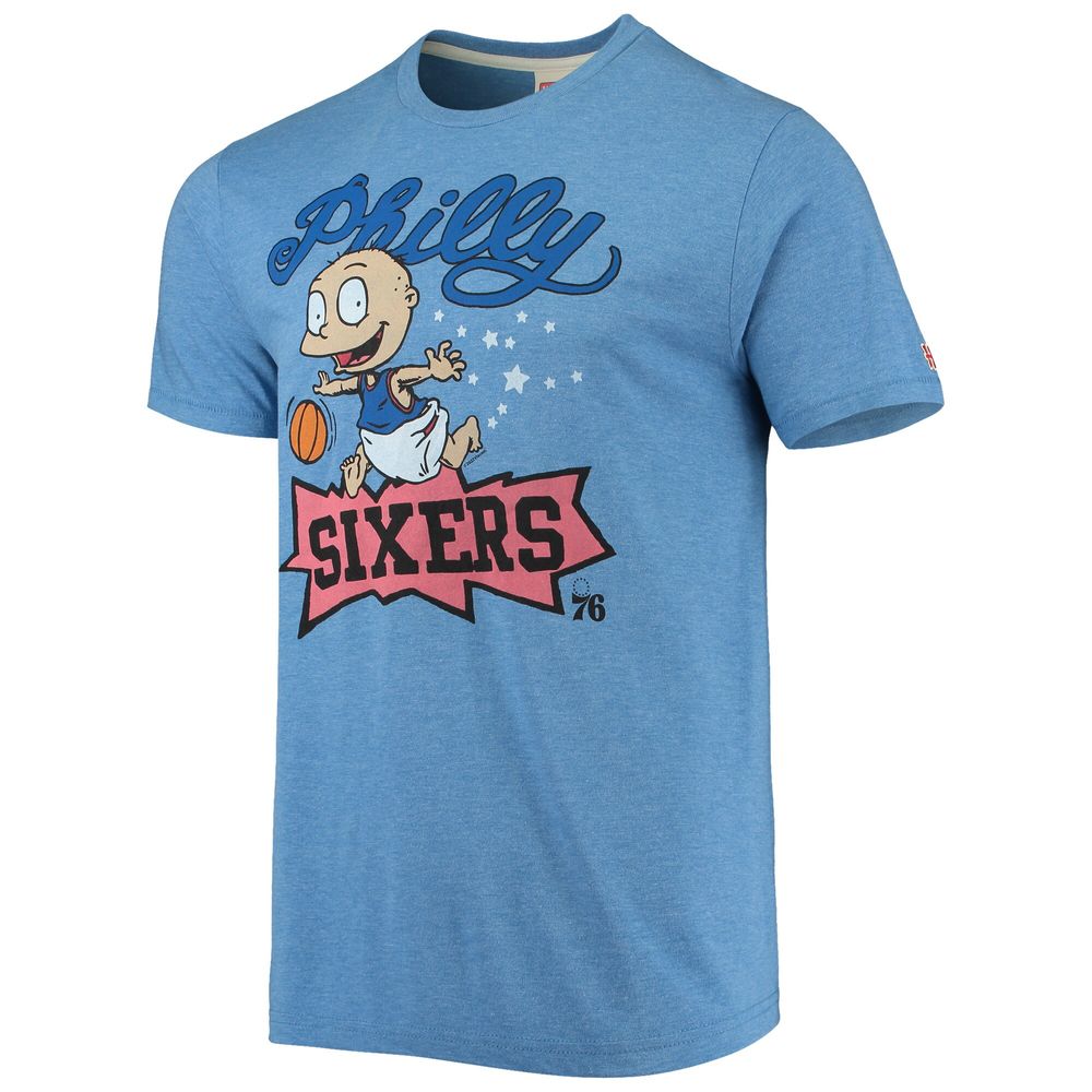 Men's Homage Royal Philadelphia 76ers NBA x Rugrats Tri-Blend T-Shirt