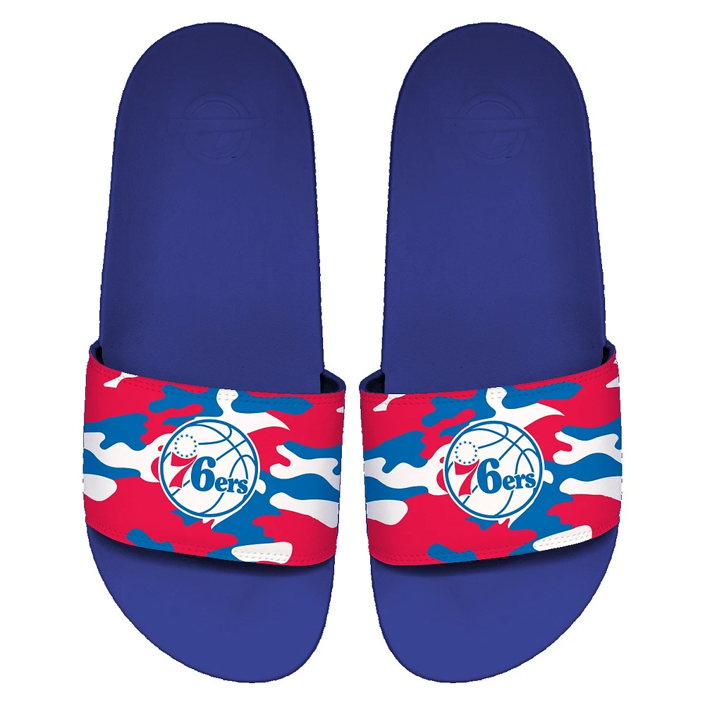 Sandales à enfiler camouflage Motto ISlide Philadelphia 76ers pour hommes