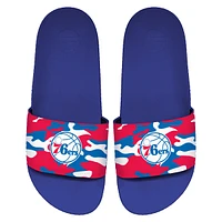 Sandales à enfiler camouflage Motto ISlide Philadelphia 76ers pour hommes