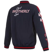 Blouson aviateur entièrement zippé en nylon JH Design pour hommes des Philadelphia 76ers 2023/24 City Edition