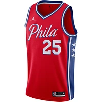 Men's Jordan Brand Ben Simmons Red Philadelphia 76ers 2020/21 Swingman Jersey - Statement Edition