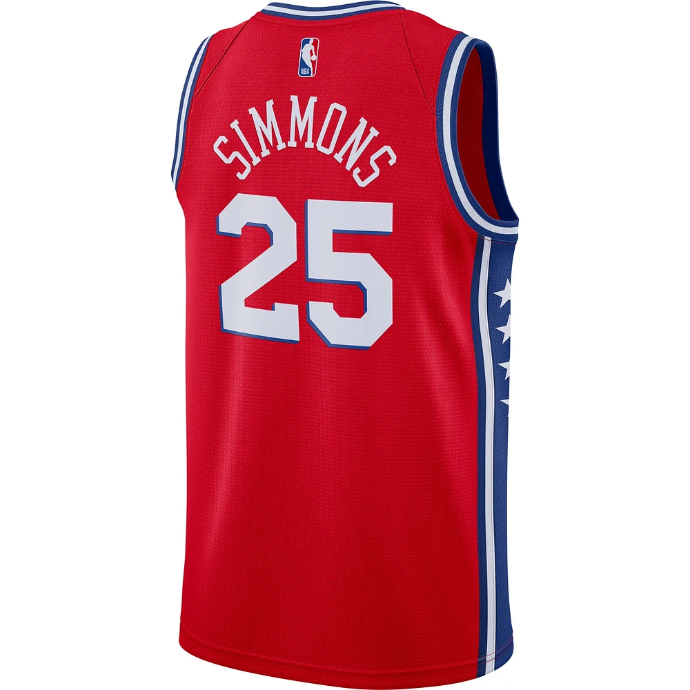 Maillot Swingman des Philadelphia 76ers 2020/21 Jordan Brand Ben Simmons pour Homme - Statement Edition