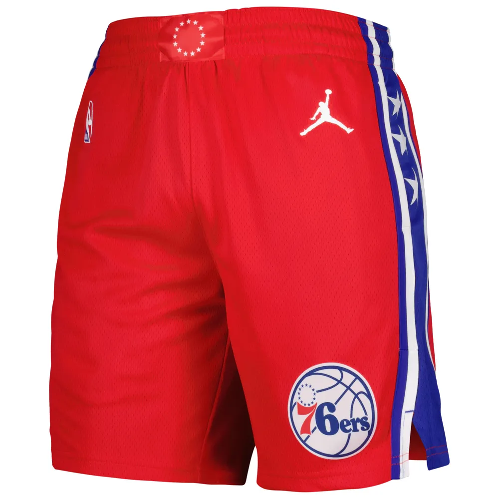 Men's Jordan Brand Red Philadelphia 76ers 2022/2023 Statement Edition Swingman Performance Shorts