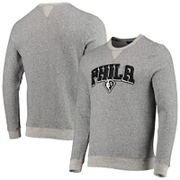 Sweat-shirt en molleton chiné gris Philadelphia 76ers pour homme