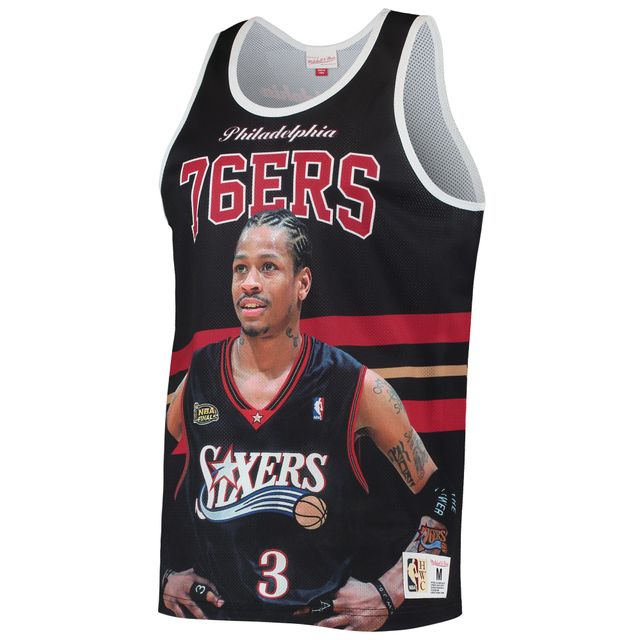 Débardeur noir Mitchell & Ness Allen Iverson pour hommes des Philadelphia 76ers Hardwood Classics Player