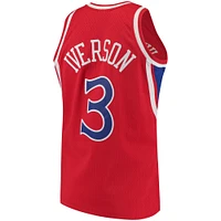 Men's Mitchell & Ness Allen Iverson Red Philadelphia 76ers 1996/97 Hardwood Classics Swingman Jersey
