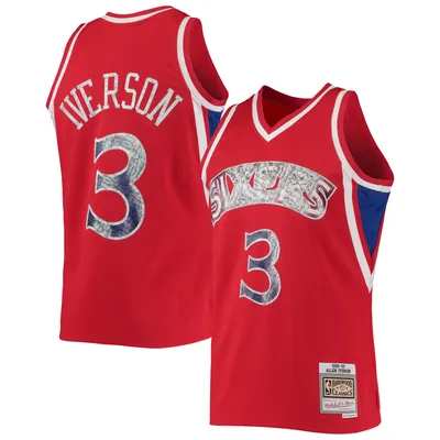 Outerstuff Allen Iverson Philadelphia 76ers Mitchell & Ness Youth Throwback  Jersey - Black