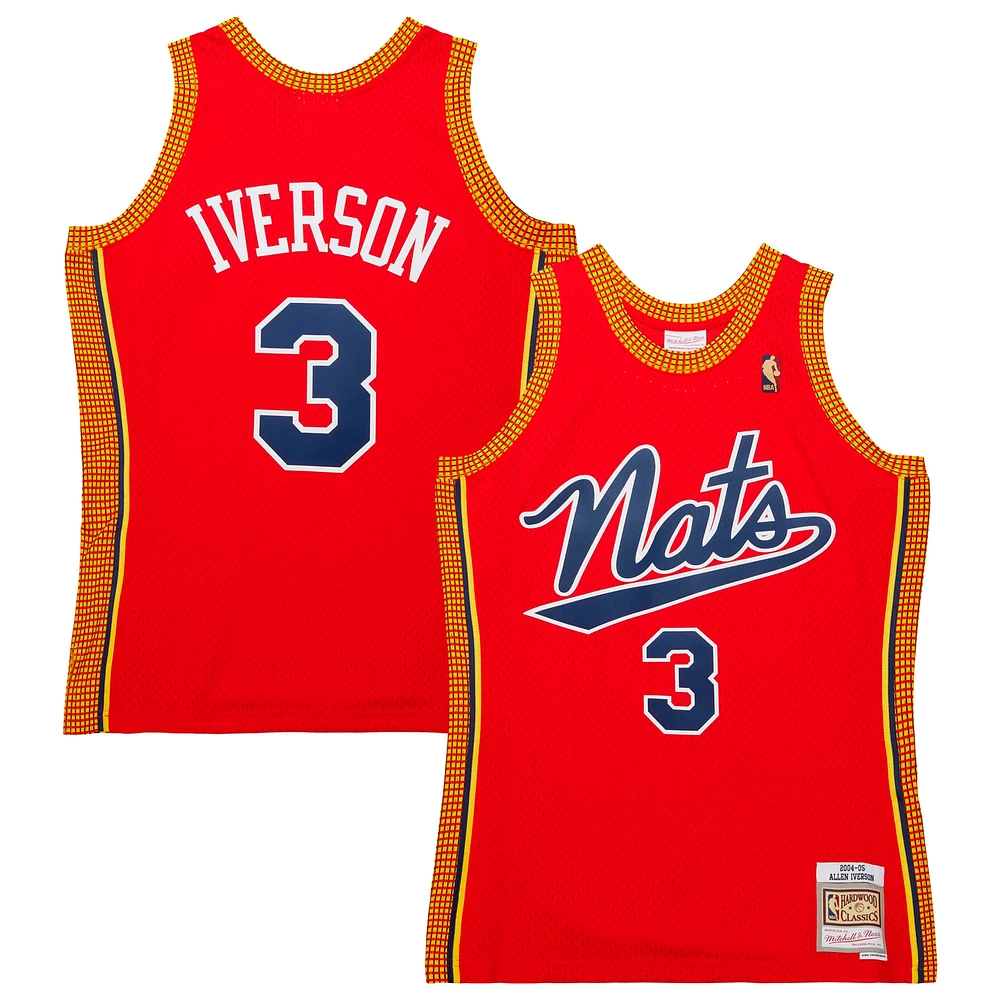 Maillot de joueur Swingman Throwback Mitchell & Ness Allen Iverson rouge Philadelphia 76ers 2004/05 pour hommes