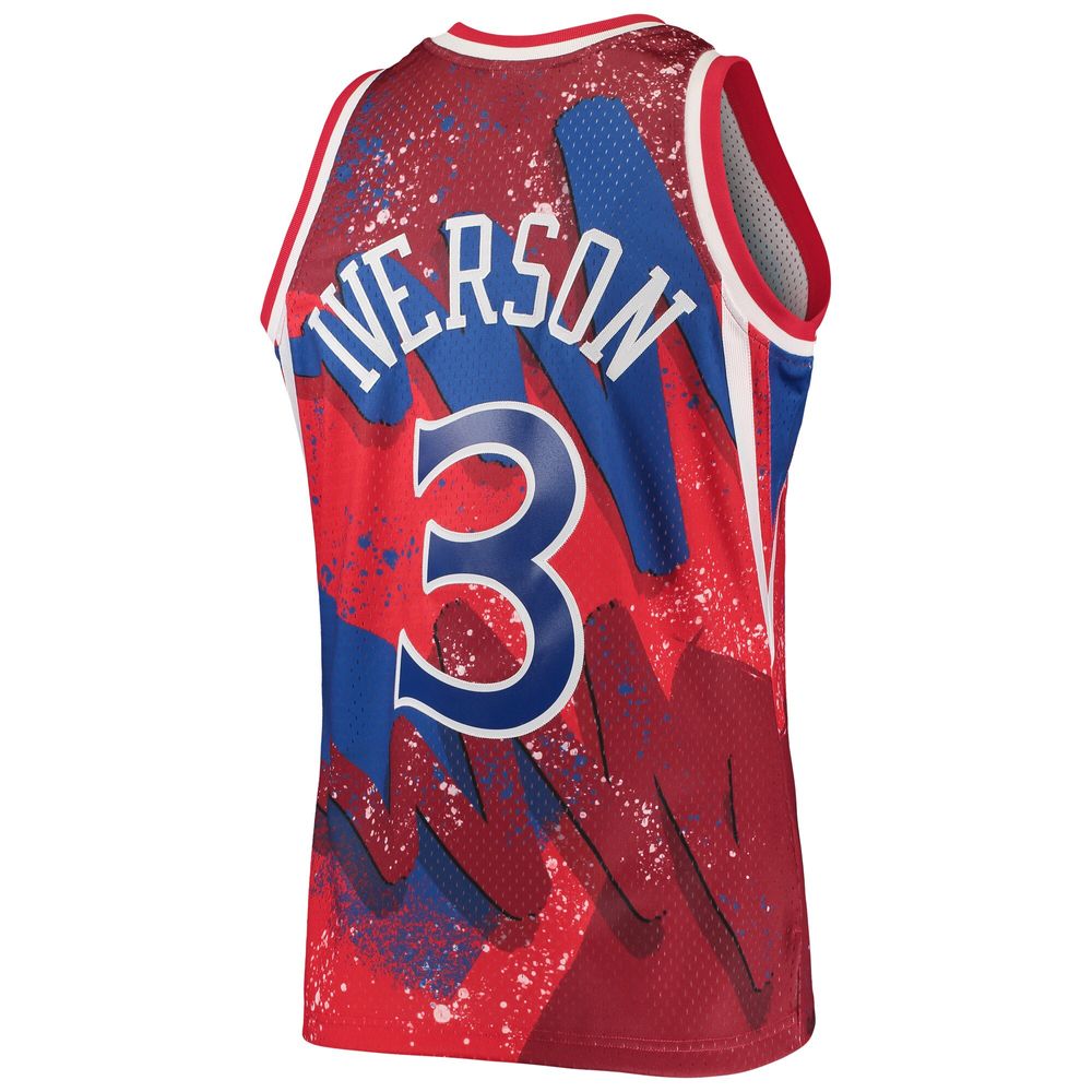 Men's Philadelphia 76ers Allen Iverson Mitchell & Ness Red Big