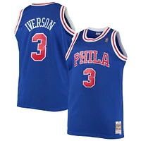 Men's Mitchell & Ness Allen Iverson Royal Philadelphia 76ers 1996/97 Big Tall Hardwood Classics Swingman Jersey