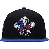 Men's Mitchell & Ness Black/Royal Philadelphia 76ers Side Core 2.0 Snapback Hat