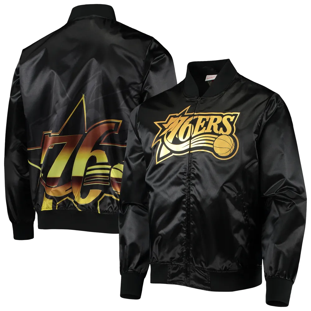 Mitchell & Ness Exploded Logo Warm Up Jacket Philadelphia 76ers