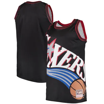 Men's Mitchell & Ness Eric Snow Black Philadelphia 76ers Hardwood Classics Swingman Jersey Size: Medium