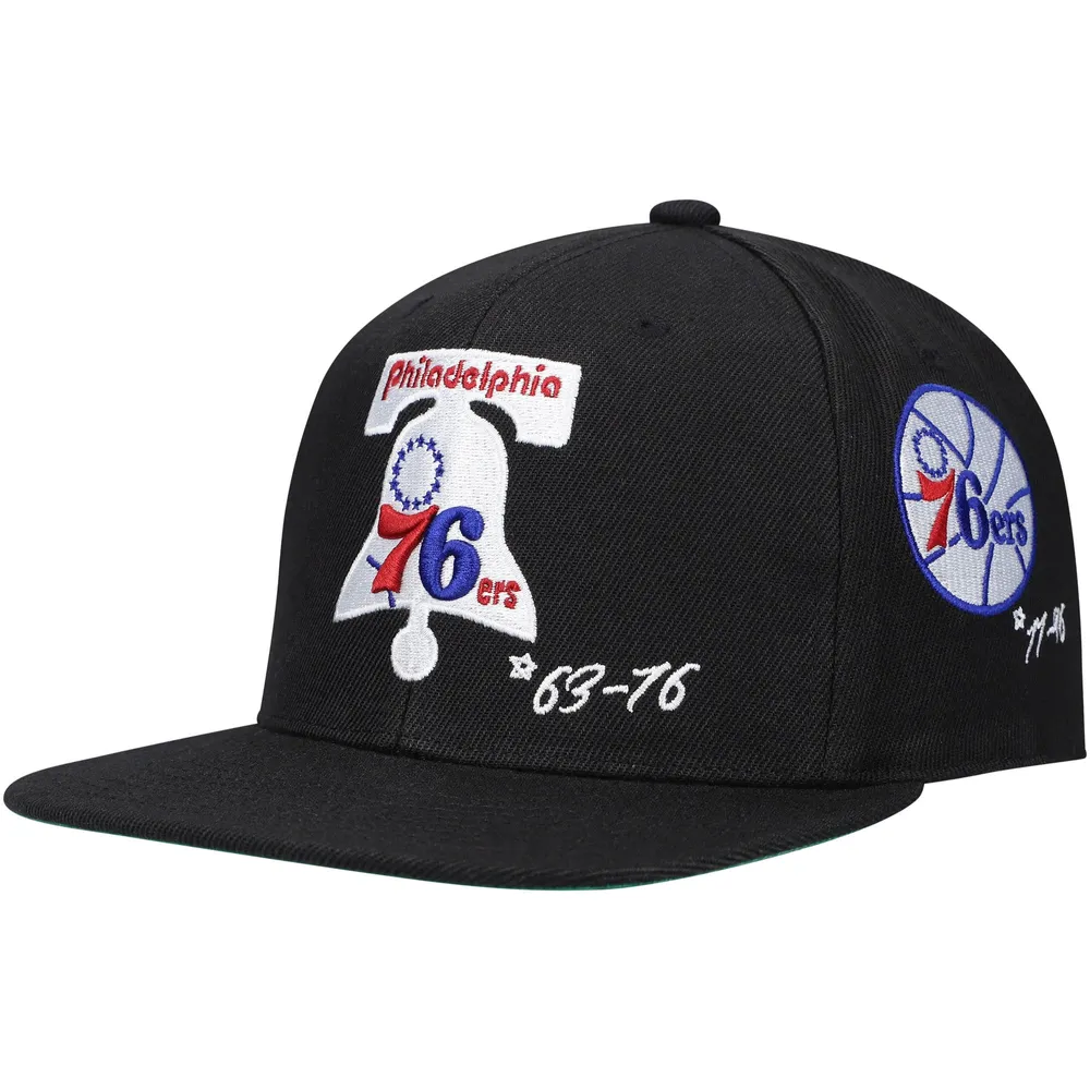 Philadelphia 76ers Mitchell & Ness What the Pinstripe Snapback Hat