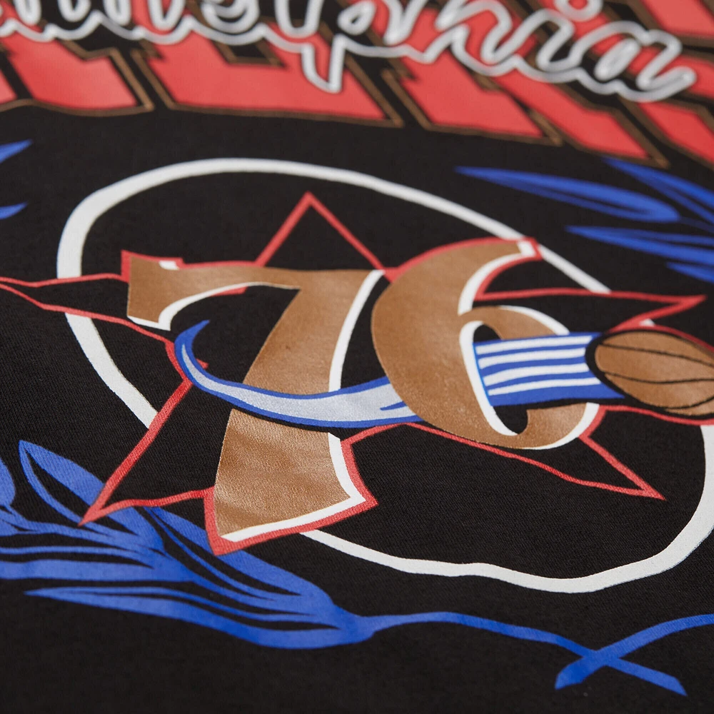 Men's Mitchell & Ness Black Philadelphia 76ers NBA x Michelob Ultra Rewind II T-Shirt