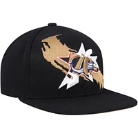 Casquette Mitchell & Ness pour homme Philadelphia 76ers Paint By Numbers Snapback noire