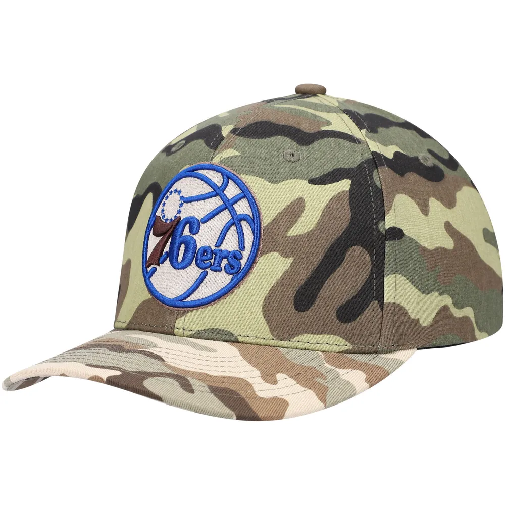 Lids Philadelphia 76ers Mitchell & Ness Woodland Desert Snapback Hat - Camo